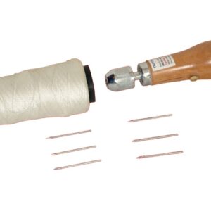 Sewing Awl Kit Leather Stitching Awl Tool Kit Hand Stitcher Repair Tool Kit Leathercraft Accessories for Leather and Heavy Fabrics