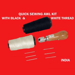 Sewing awl kit with white and Black Thread