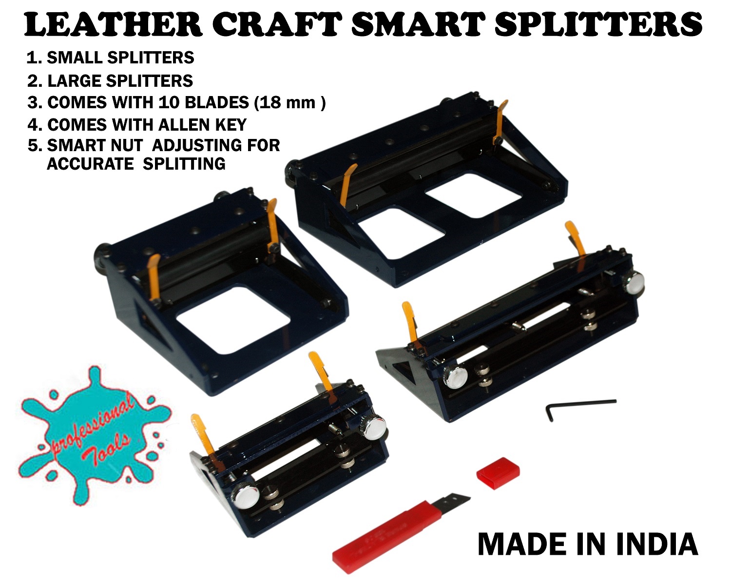 ALL NEW DESIGN Leather Splitter New 6″ Long Blade with Adjusting Nut –  B.T.I ENGINEERS