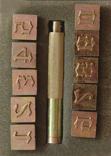 Old English Letter and Number Set