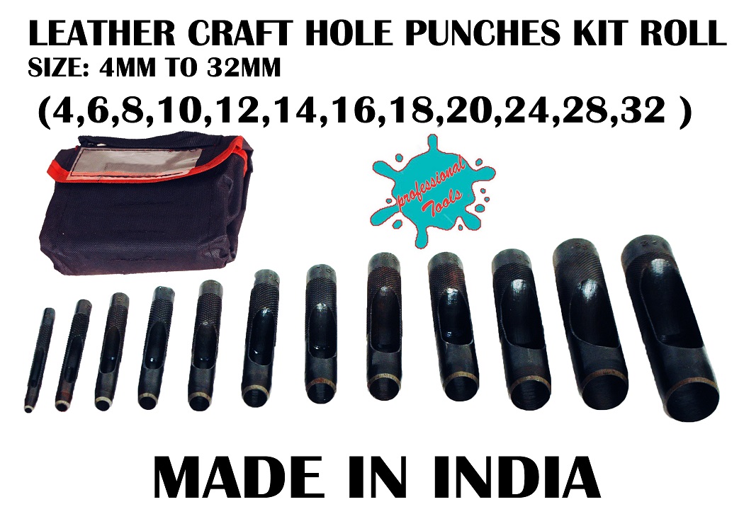 12 Pcs Leather Hole Punch Set (4 no to 24 no) – B.T.I ENGINEERS