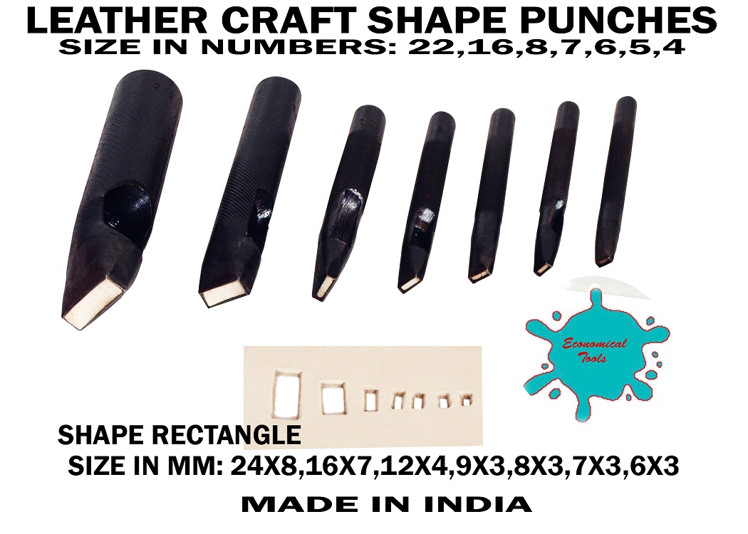 Multi Size Rectangle Hole Puncher Hole Cutting Punch Hollow Punch Tool Hole  Maker for Leather Shaped Hole Punch 