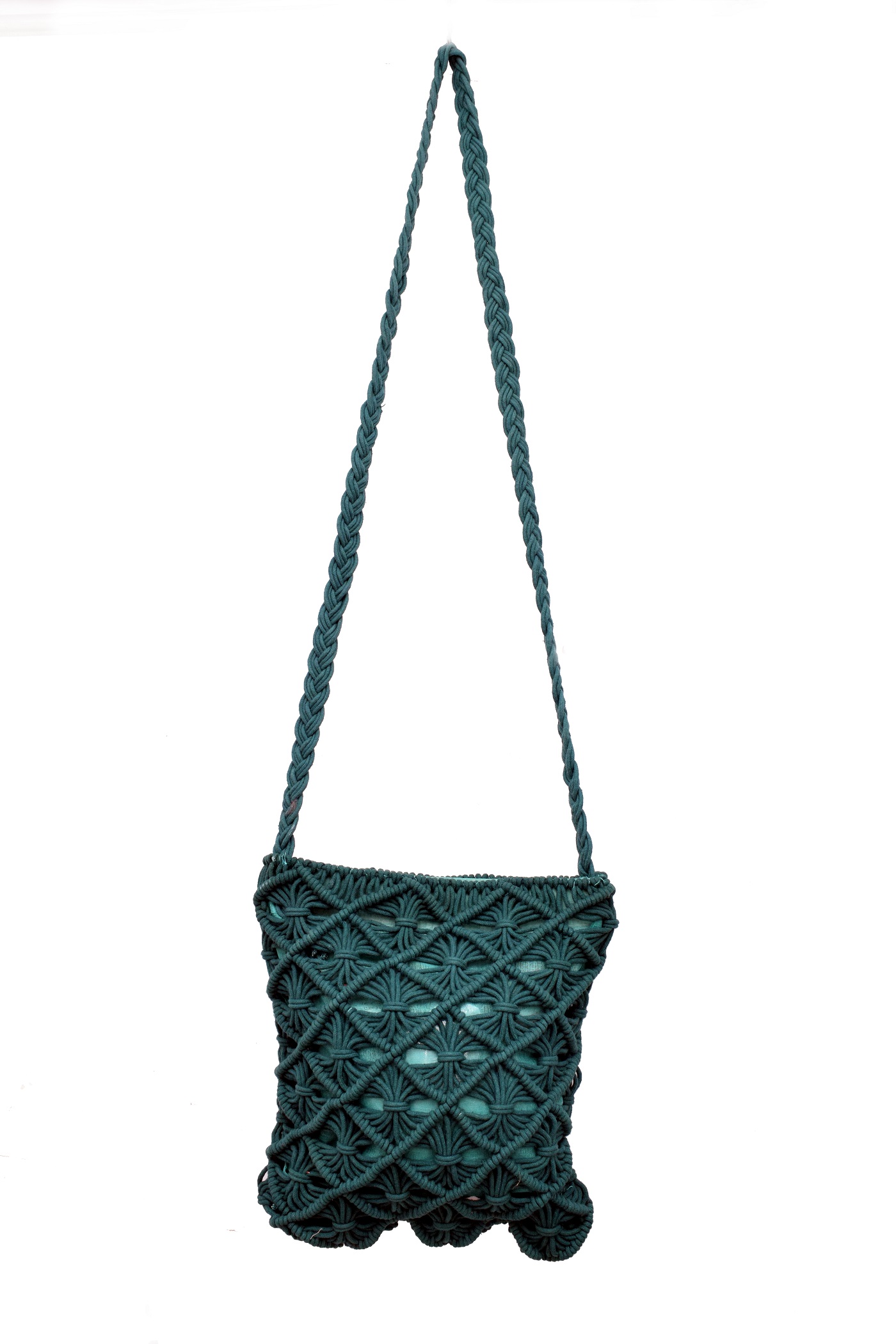 Handmade Straw Bag Travel Beach Fishing Net Handbag Shopping Woven Shoulder  Bag For Women