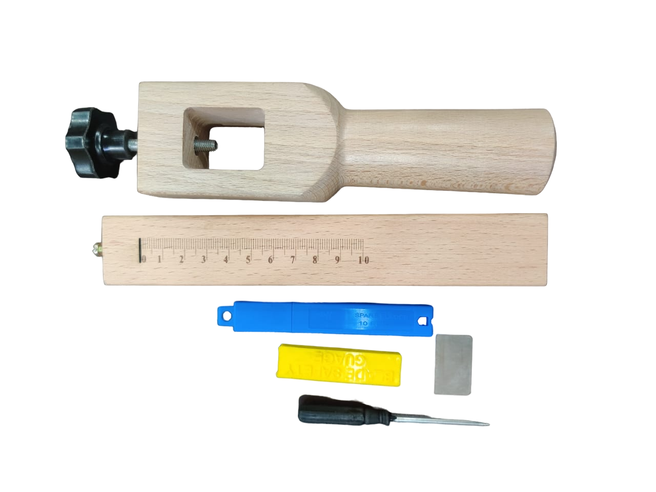 Leather Strap Cutter with Safety Gage and with 10 Blades – B.T.I ENGINEERS